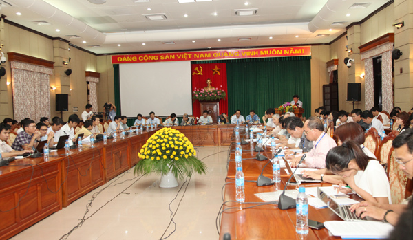 Hội nghị giao ban thông tin báo chí về kế hoạch cấp nước sạch mùa hè 2015 trên địa bàn Hà Nội